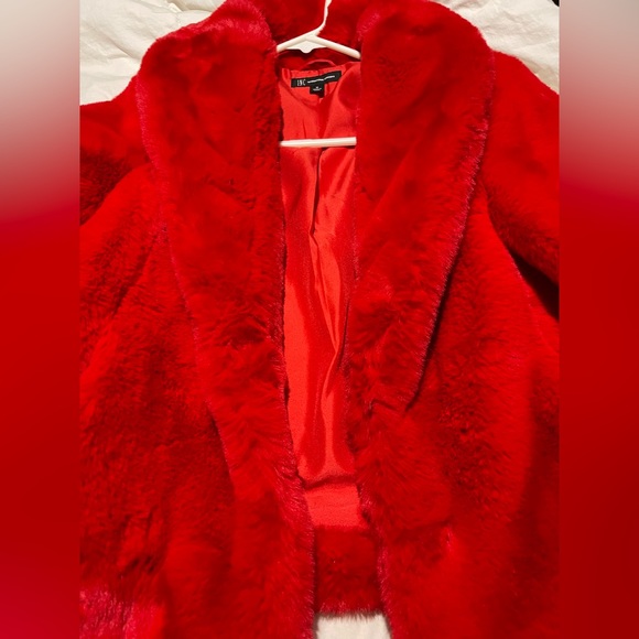 NC Red Faux Fur Coat – Perfect for the Holidays – Brand New - Picture 3 of 4